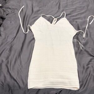 Garage White Backless Dress